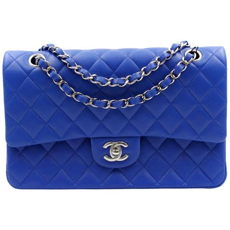 electric blue chanel handbag|chanel lambskin bag.